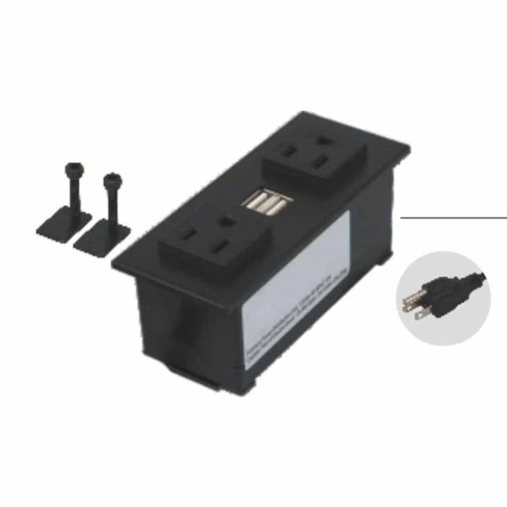 Recessed desk socket with usb (2)